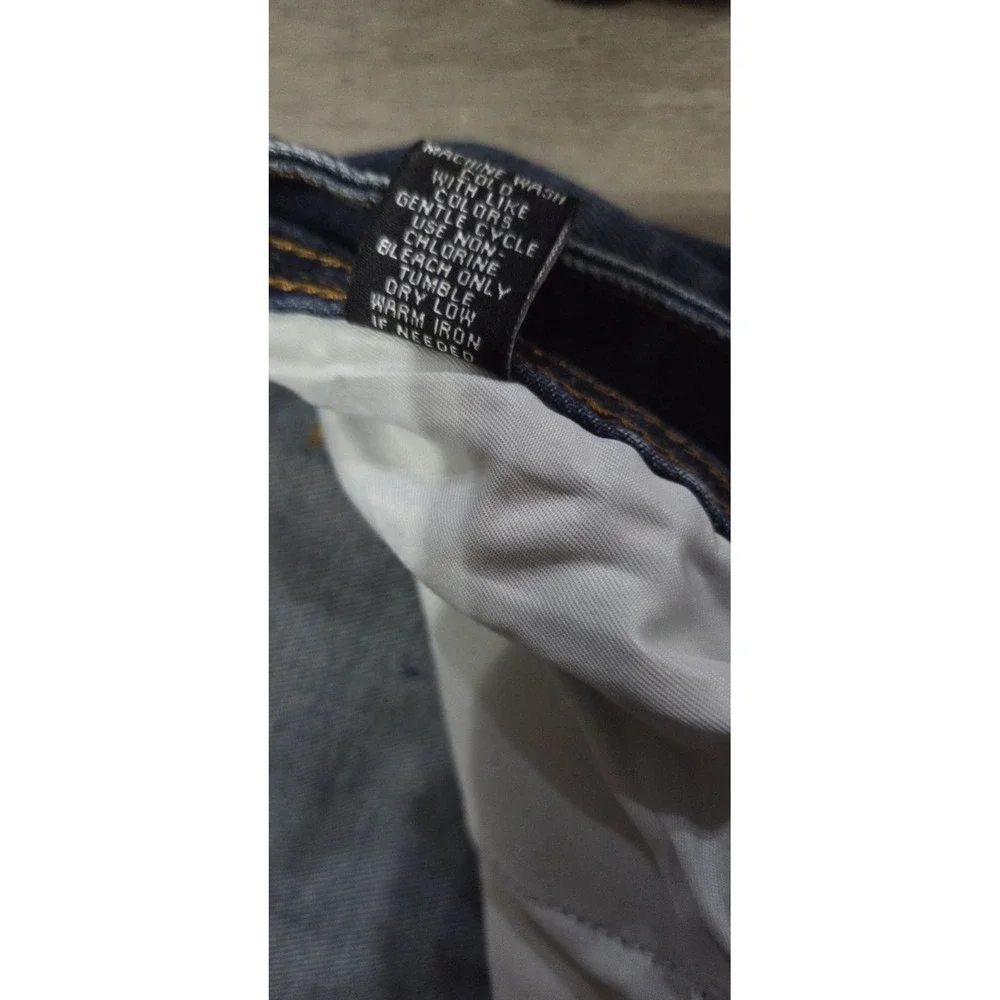 CJ Black Dark Wash Distressed  Denim Blue Jeans Men 38x32